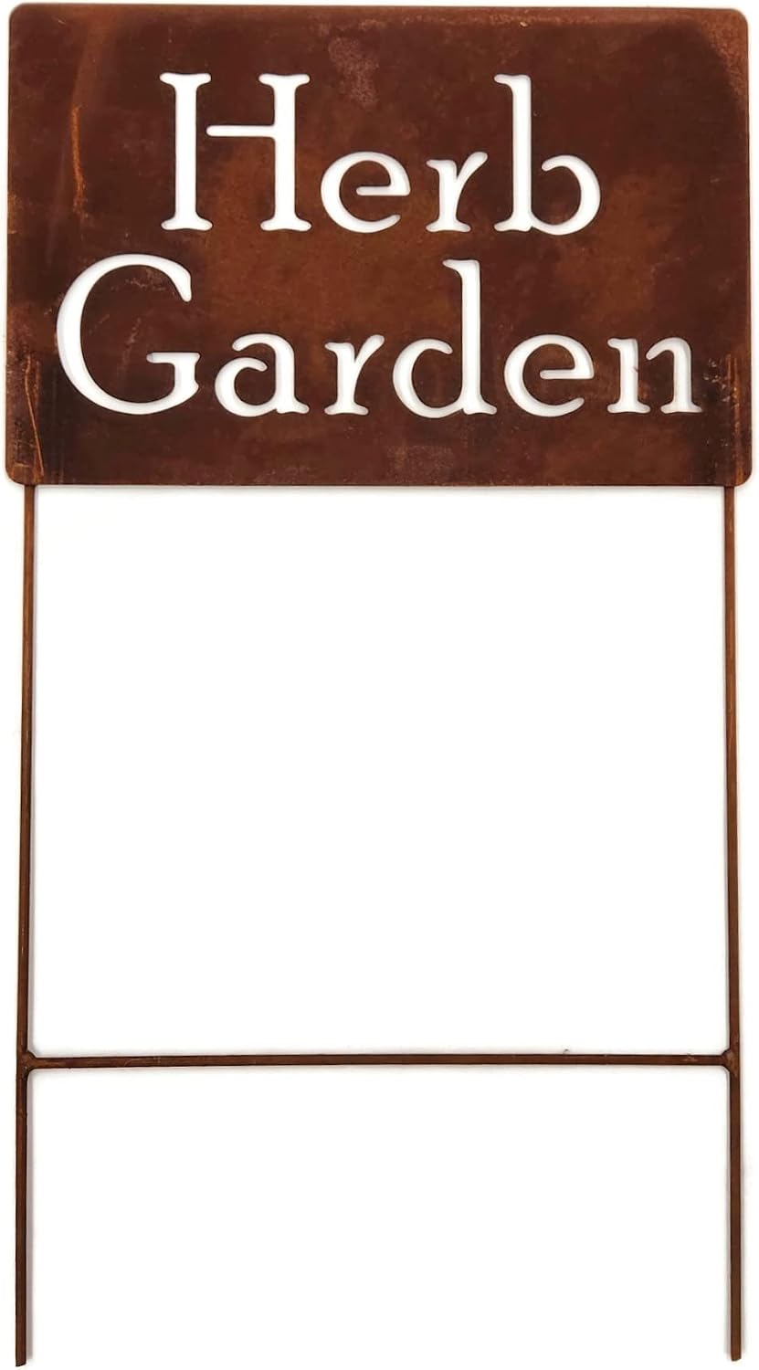 Funny Garden Stake 20 to 33 Inches Tall (Herb Garden, XL 33" Tall)
