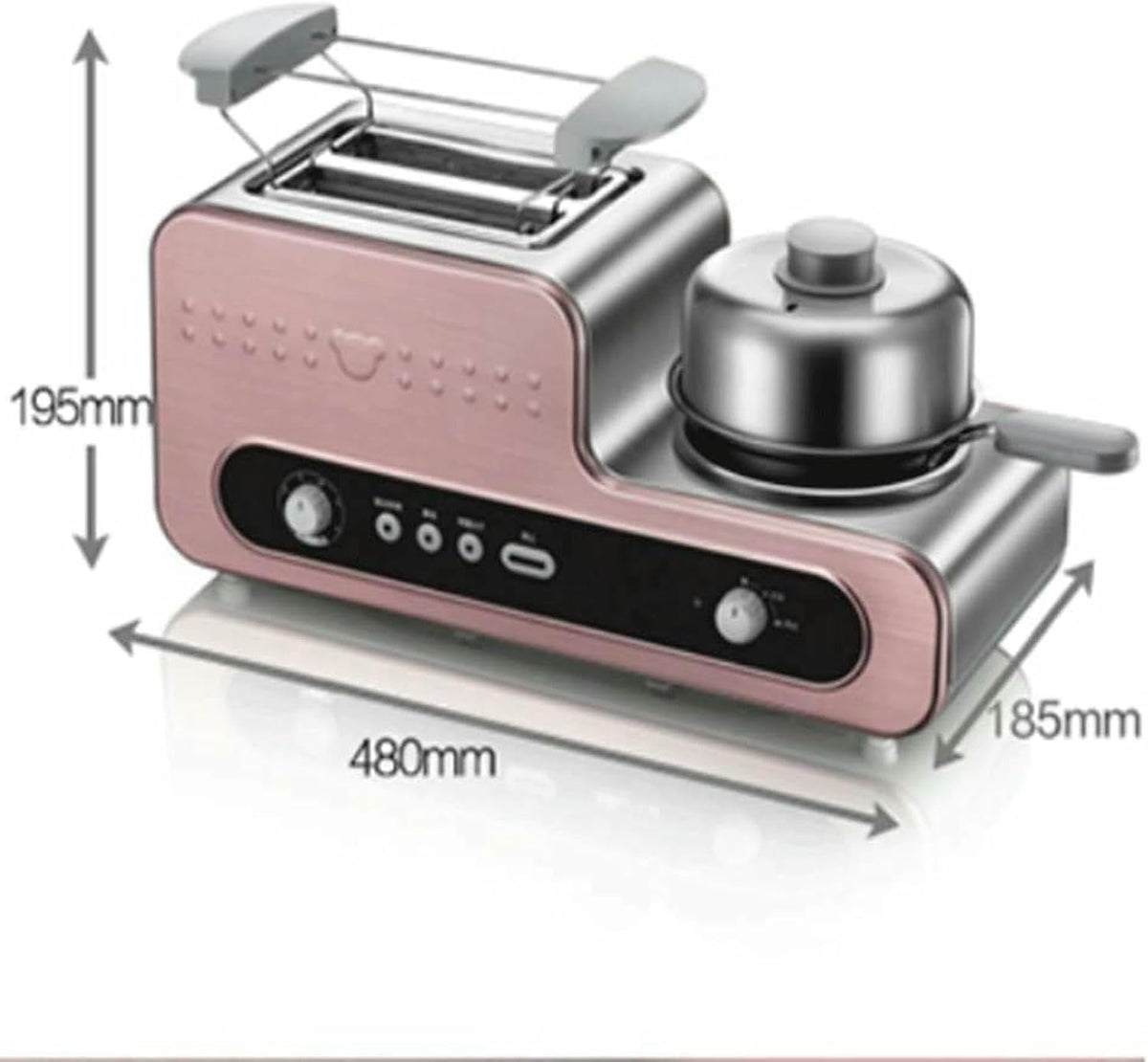 3-In-1 Breakfast Station with Stainless Steel Toaster, Coffee Maker & Ceramic Griddle - All-in-One Solution for Your Morning Meal