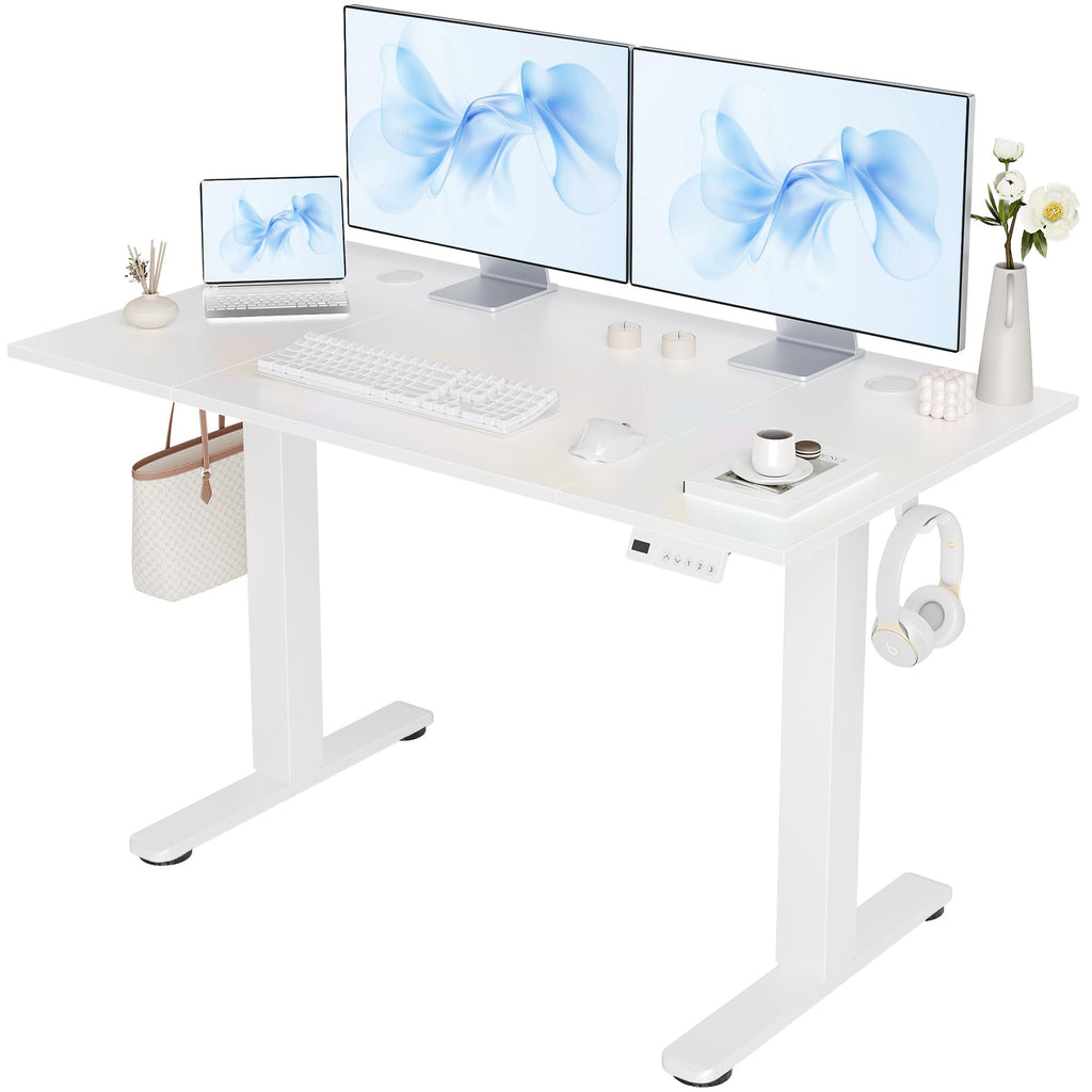 Claiks Electric Height Adjustable Standing Desk, 48x24 Inch, Deep Black