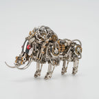 3D Metal Wild Boar Puzzle for Adults to Build, DIY Mechanical Steampunk Bionic Animals Assembly Model Kit, Home Office Display & Collectible Gift (1100 Pieces)