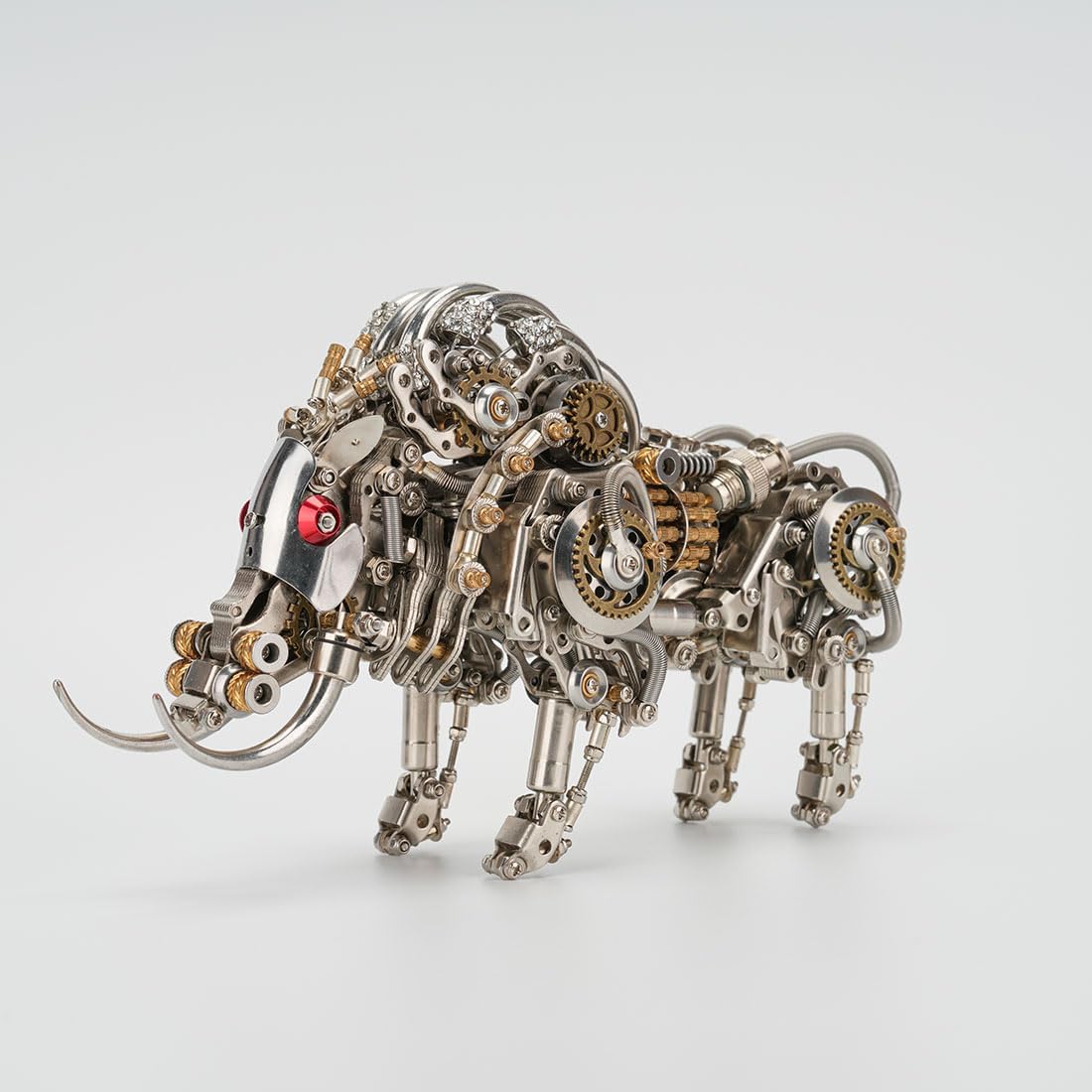 3D Metal Wild Boar Puzzle for Adults to Build, DIY Mechanical Steampunk Bionic Animals Assembly Model Kit, Home Office Display & Collectible Gift (1100 Pieces)