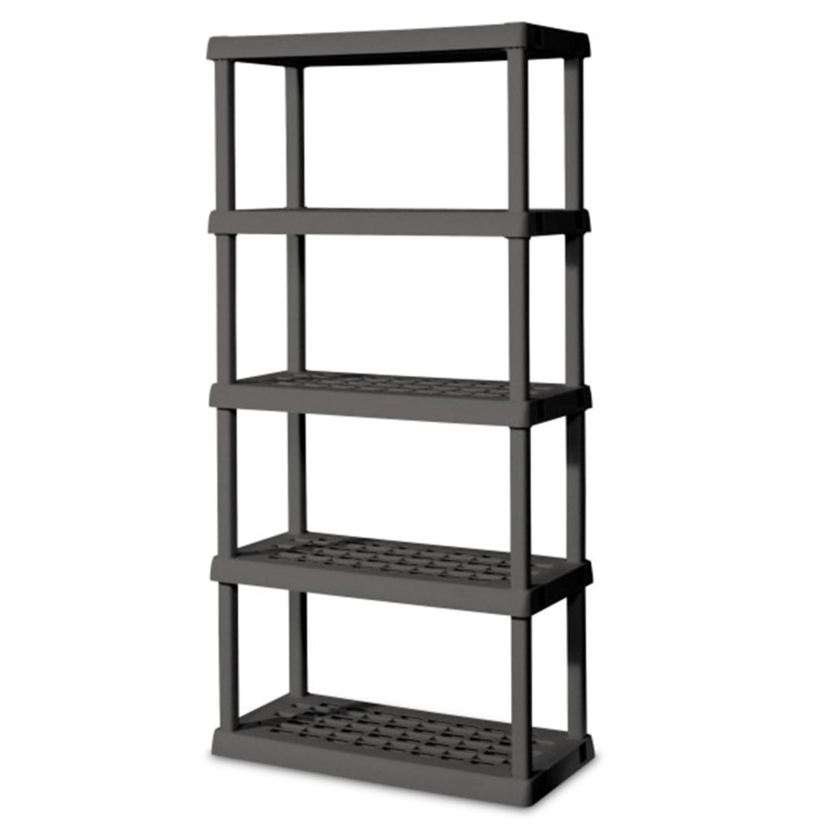 Sterilite 4 Shelf Cabinet, Lockable Utility Storage, Gray, 2-Pack