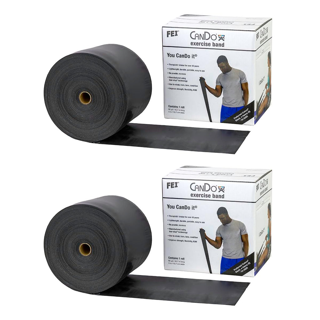 CanDo Twin-Pak Exercise Band, Blue, 100 Yard