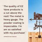 EZ Vane Steel Cat & Dog Love Weathervane with Wind Cups — Post Mount