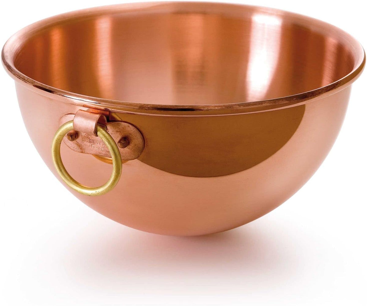 Mauviel M'Passion Copper Egg White Beating Bowl With Ring, 3.8 Qt, Made in France
