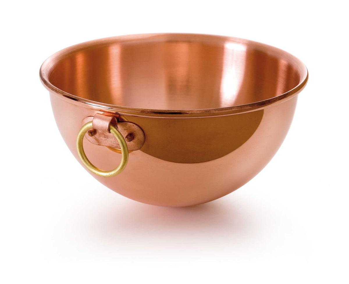 Mauviel M'Passion Copper Egg White Beating Bowl With Ring, 5 Qt, Made in France