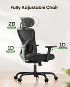 Marsail Ergonomic Office Chair with Lumbar Support and 2D Headrest