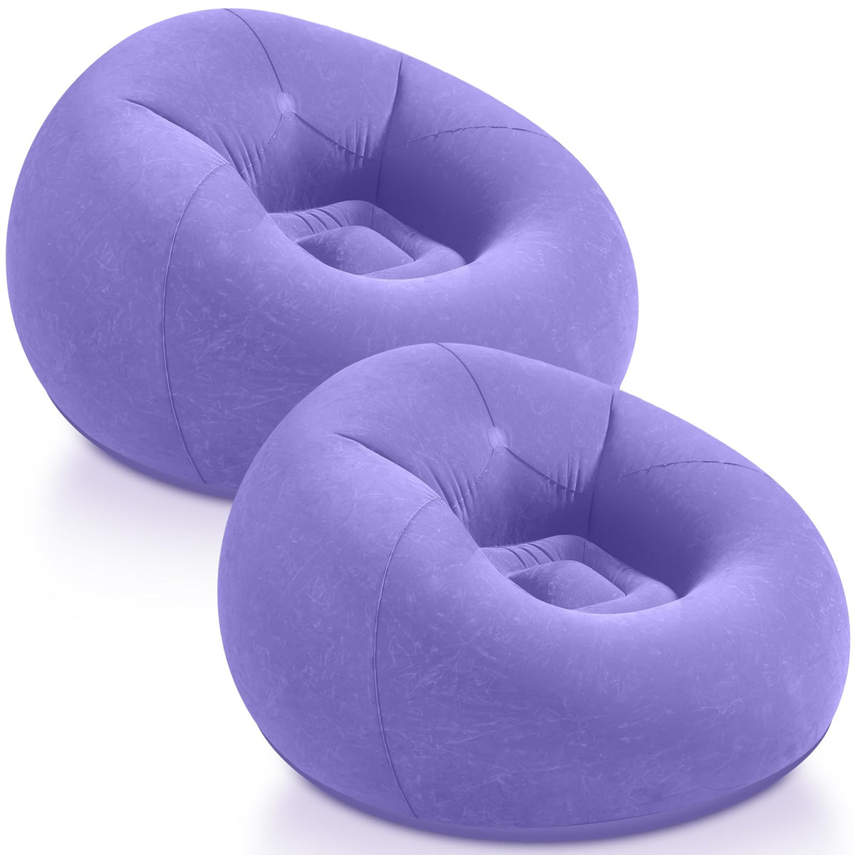 Realspring Inflatable Bean Bag Chairs,Coffee,4 Pcs