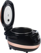 5L Automatic Boba Cooker, 860W Automatic Pearl Maker Boba Making Tapioca Pearls Boba Pot 9-Hour Keep-Warm Function with Precision Temperature Probe Pot Lid Exhaust Valve Removable Inner Cover
