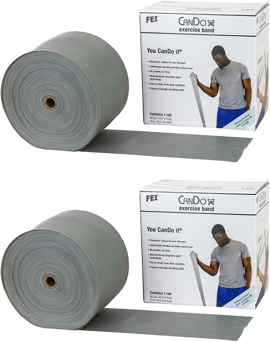 CanDo Exercise Band, Black, 100 Yard (pack of 2)