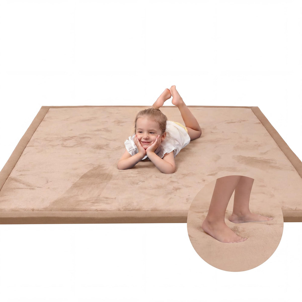 Huloo Sleep Large 1.3" Thick Baby Play Mat for Floor, 79"×59"(Dark Gray)