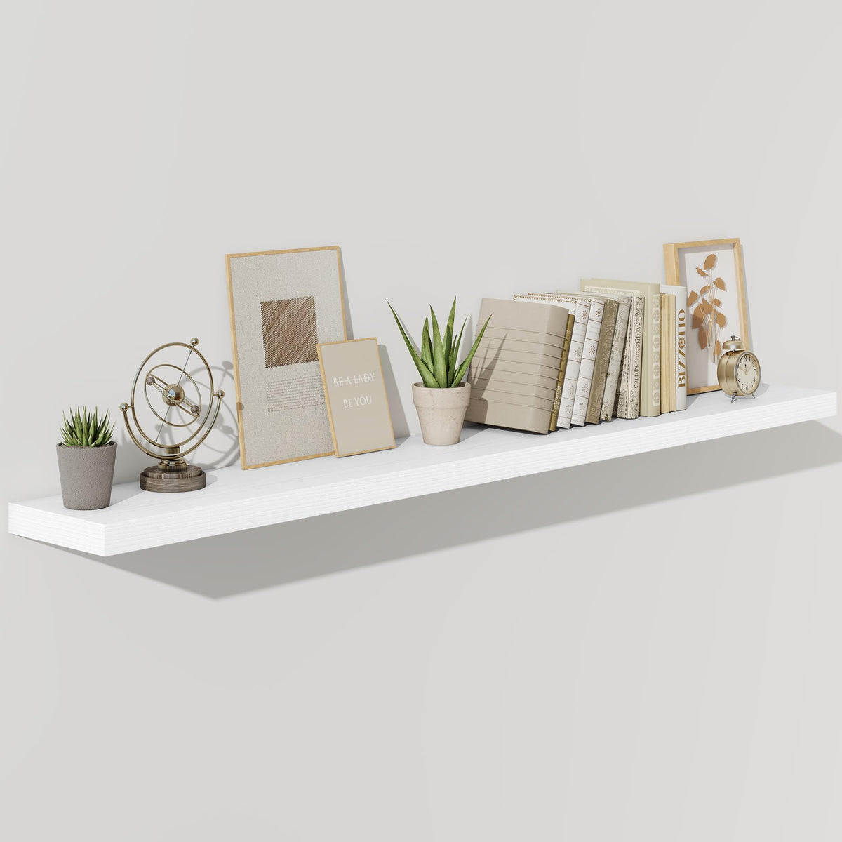 Fun Memories Floating Shelves - 2 Pack 12 Inch Rustic Wooden Wall Shelves - Extra Deeper & Thicker Wall Mounted Storage Shelf for Living Room, Kitchen, Farmhouse - 36" W x 12" D x 1.8" H - Brown