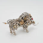 3D Metal Wild Boar Puzzle for Adults to Build, DIY Mechanical Steampunk Bionic Animals Assembly Model Kit, Home Office Display & Collectible Gift (1100 Pieces)