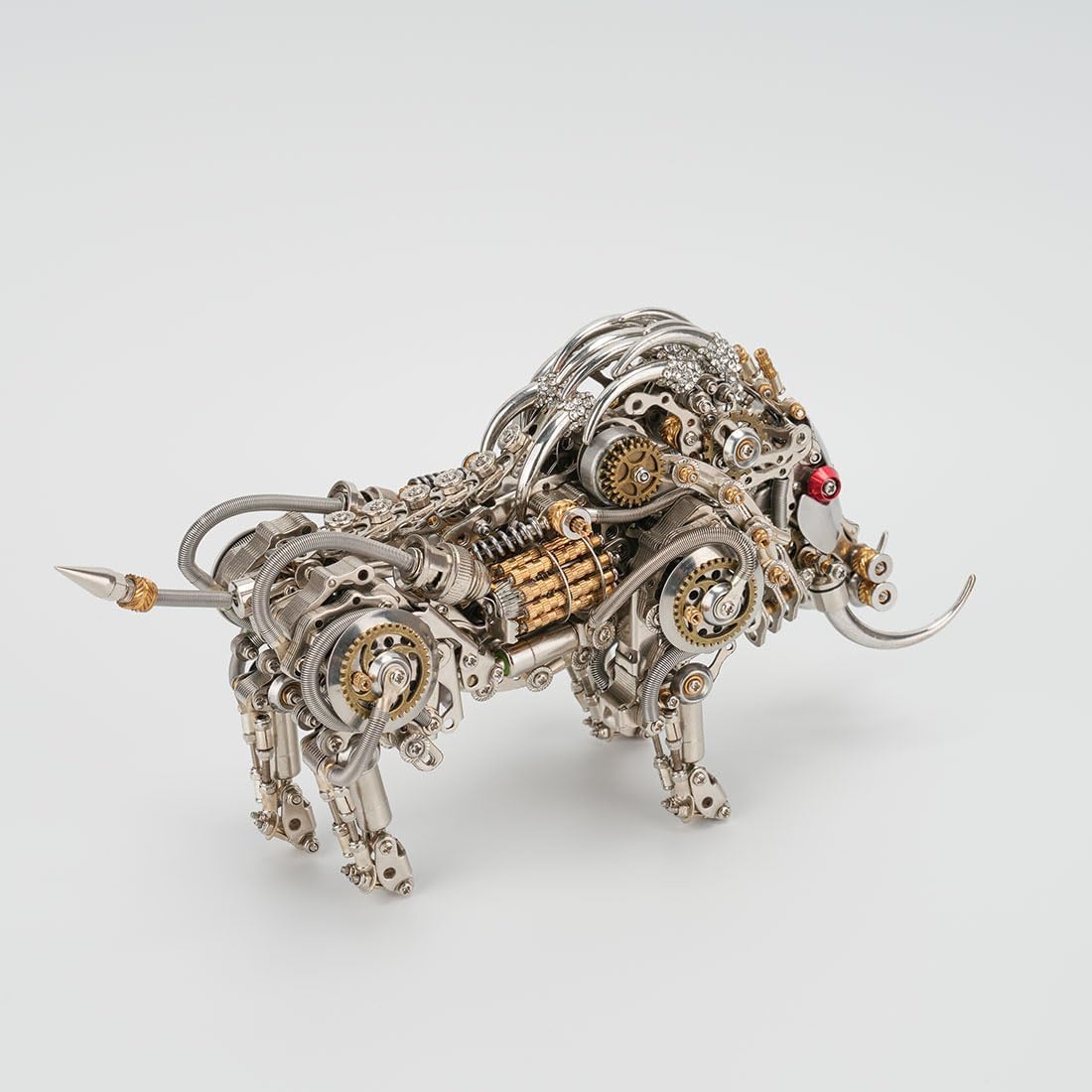 3D Metal Wild Boar Puzzle for Adults to Build, DIY Mechanical Steampunk Bionic Animals Assembly Model Kit, Home Office Display & Collectible Gift (1100 Pieces)
