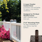 EZ Vane Steel Bear Weathervane with Wind Cups — Deck Mount