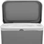 simplehuman 45 Liter / 12 Gallon Rectangular Kitchen Step Trash Can with Soft-Close Lid, Grey Plastic