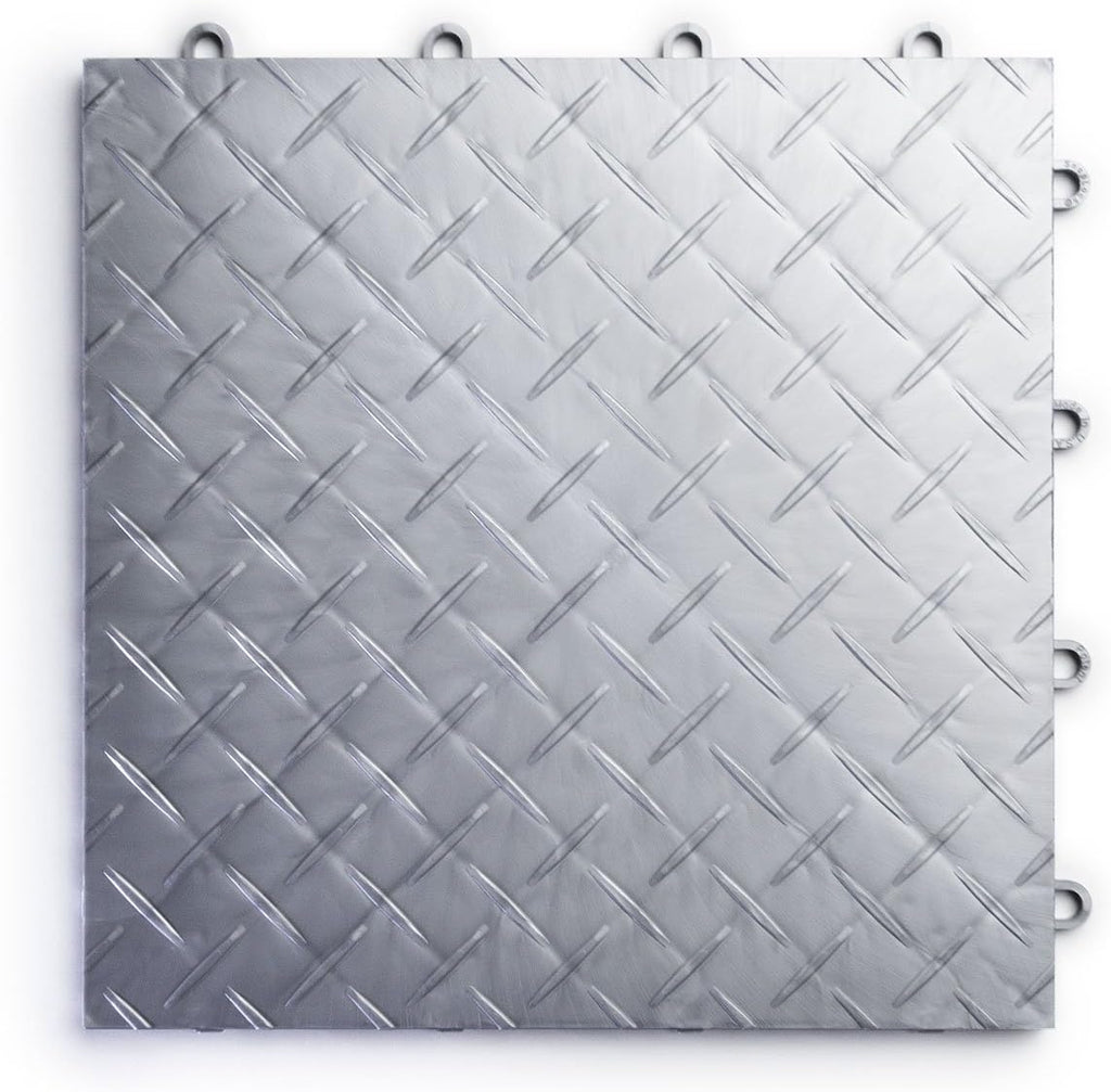 SnapLock RaceDeck Diamond 12"x12" Interlocking Garage Tiles, 24pk, Graphite