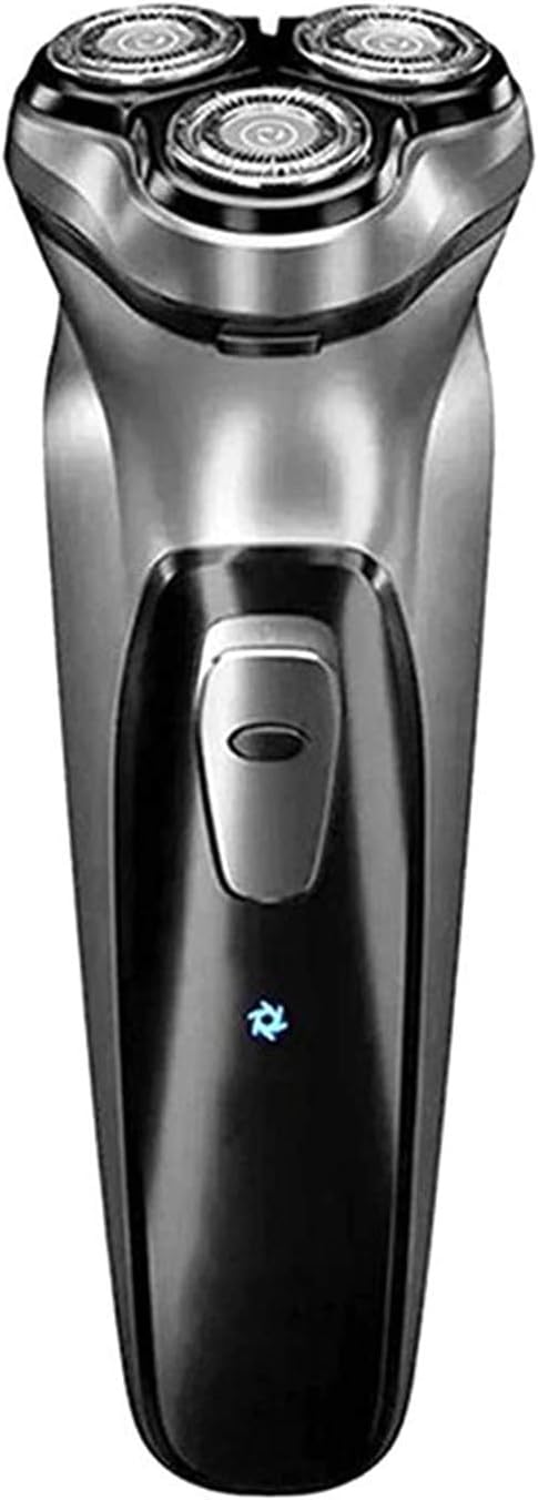 Mens Electric Razor，Wet & Dry Rotary Waterproof Rotary Shaver Suitable for Middle-Aged and Elderly People Mens Grooming Kit Rechargeable Shaving Knife，Black