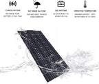 Solar Panel 400W 2X 200W PET Flexible Solar Panel Portable Mono Solar Battery Charger with Controller for Car Yacht Battery Boat,with 40A Controlle