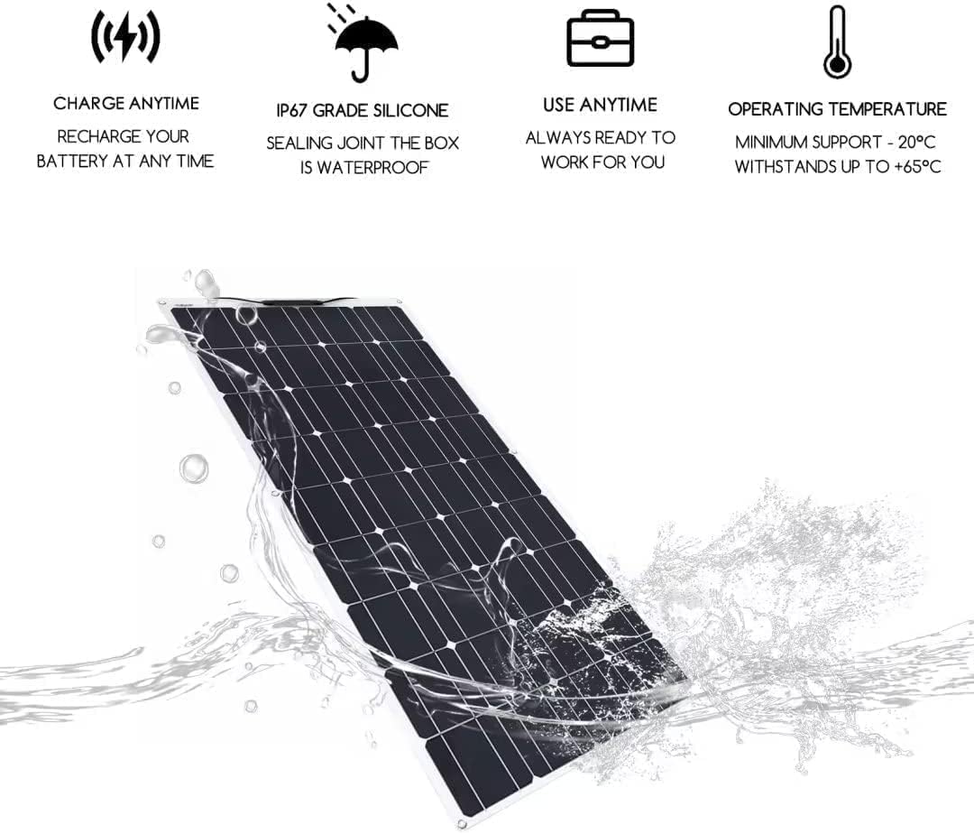 Solar Panel 400W 2X 200W PET Flexible Solar Panel Portable Mono Solar Battery Charger with Controller for Car Yacht Battery Boat,with 40A Controlle