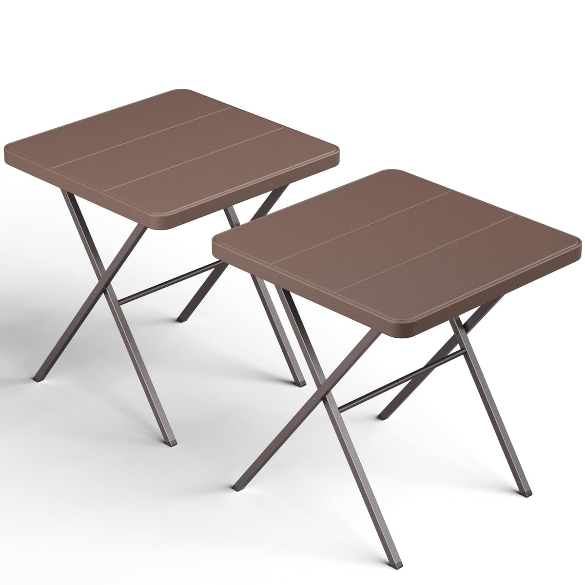 30 Inch Folding Table, Adjustable Height Portable Folding Table, Foldable TV Tray Table, Small Laptop Desk & Picnic Table for Indoor Outdoor Use, Bedroom, Camping, Patio, BBQ, RV