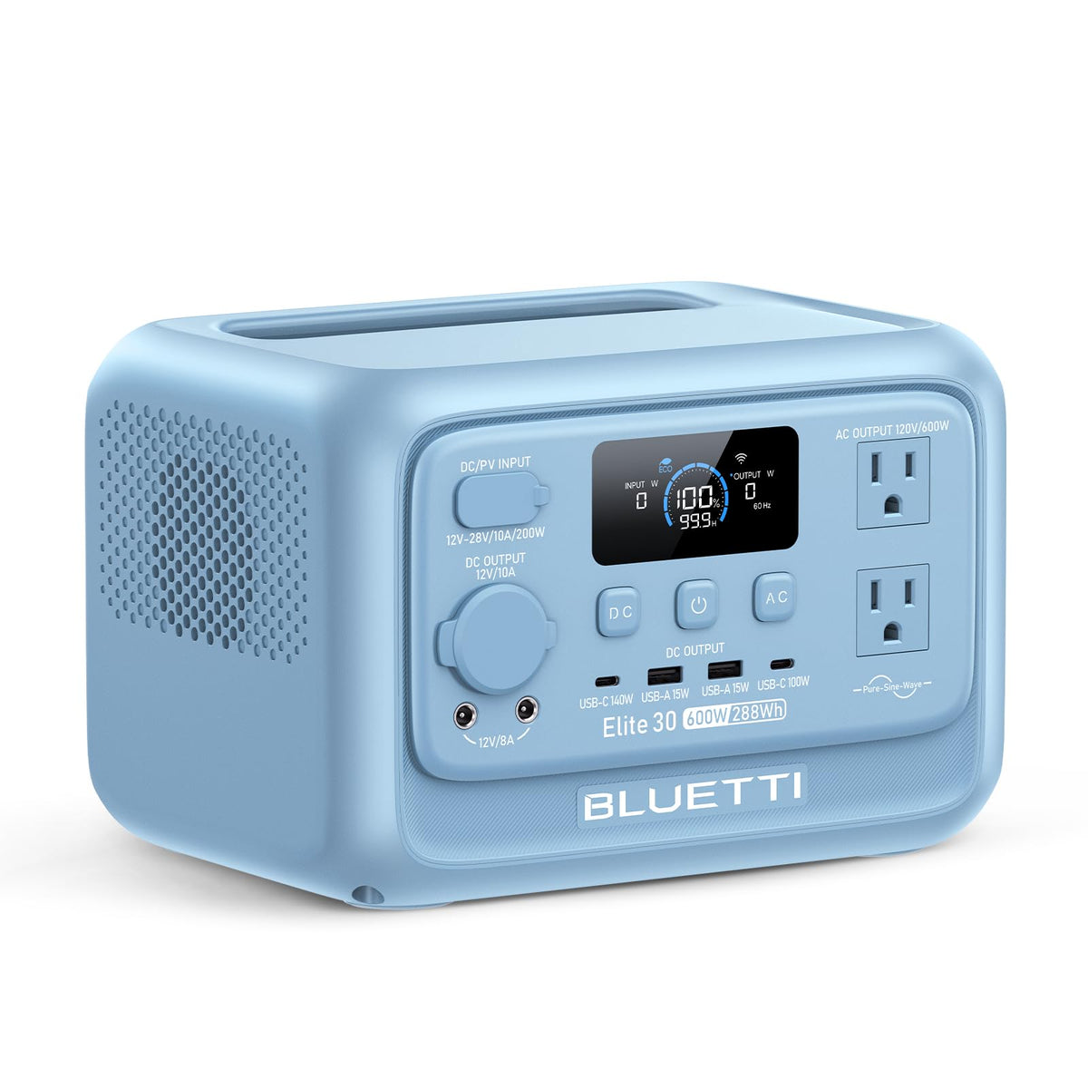 BLUETTI Elite 30 V2 Portable Power Station 288Wh 600W LFP Solar Generator