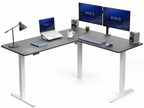 VIVO Black 63 x 55 in Corner Standing Desk, DESK-E3CTB