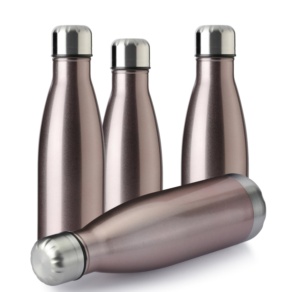 MEWAY 17oz Sport Water Bottle Vacuum Insulated Stainless Steel Sport Water Bottle Leak-Proof Double Wall Cola Shape Water Bottle,Keep Drinks Hot & Cold (colorful，12 Pack)