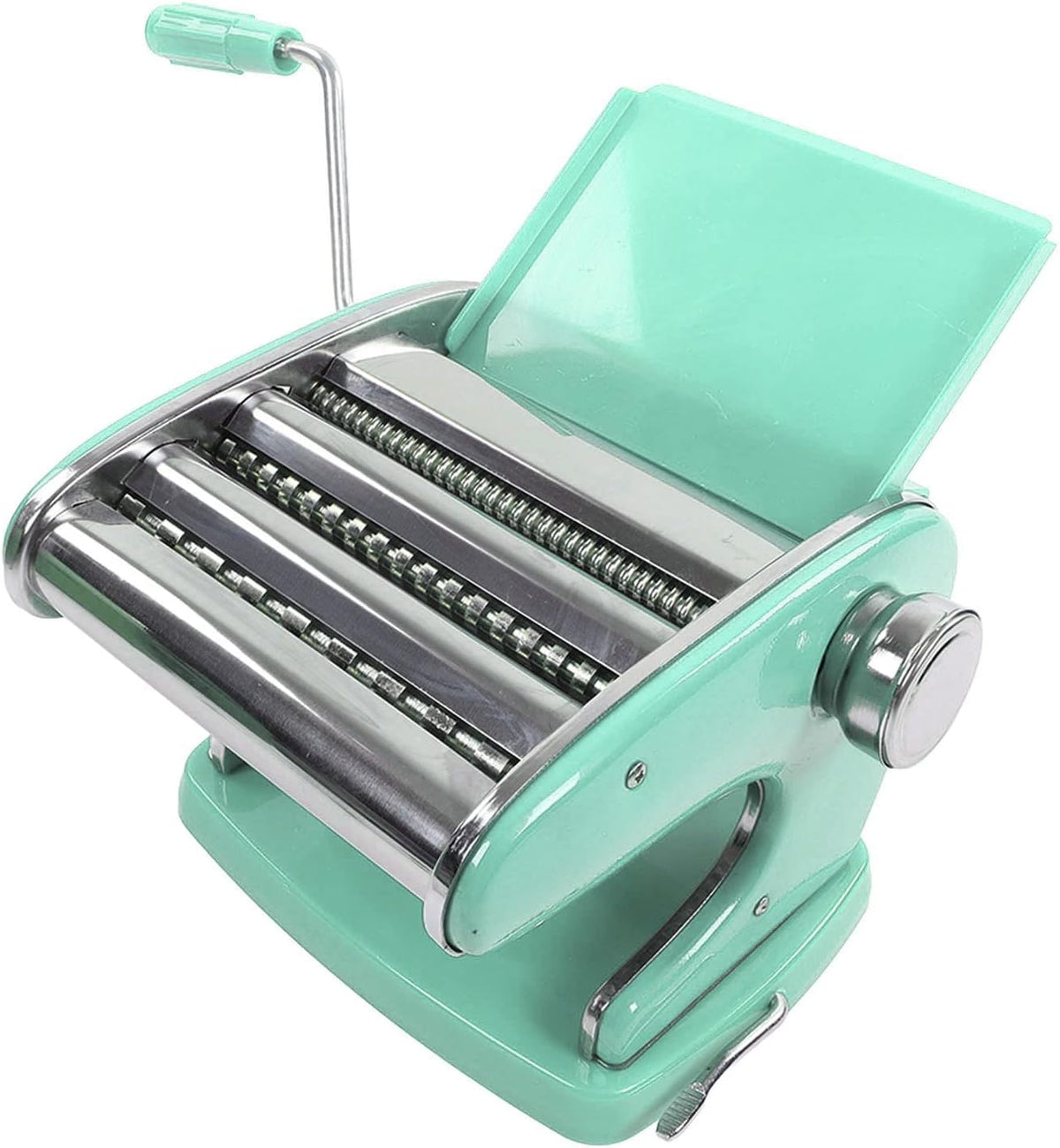 Zerodis Pasta Maker, 6 Gears Hand Crank Pasta Maker Nonslip Base Pasta Maker Machine Stainless Steel Pressing Noodle Machine for Scenarios Marble Table Top (Suction Cup Type 3 Blade)