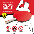 Killerspin Jet 600 Spin N2 Ping Pong Racket – Advanced Table Tennis Racket, 5 Layer Wood Blade, Nitrx-4Z Rubbers, Flared Handle
