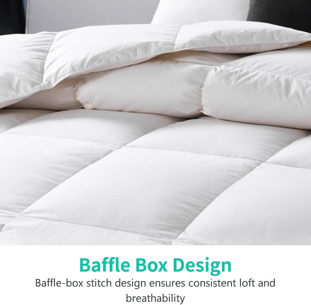 APSMILE Duvet Insert King,Fluffy Down Feather Fibers Comforter-All Season