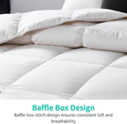APSMILE Duvet Insert King,Fluffy Down Feather Fibers Comforter-All Season