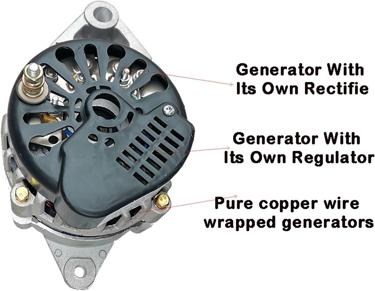 2000W Permanent Magnet Generator 14 / 28V DC Brushless Constant Voltage Generator High Power Charging Generator Set for Single-Cylinder Diesel Engines, Tractors, Lighting,Single Head,28V