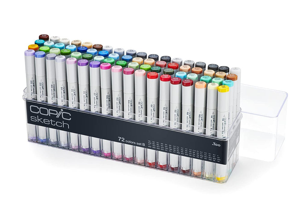 Copic Sketch, Ultra-blendable Alcohol Markers, 72pc Set A