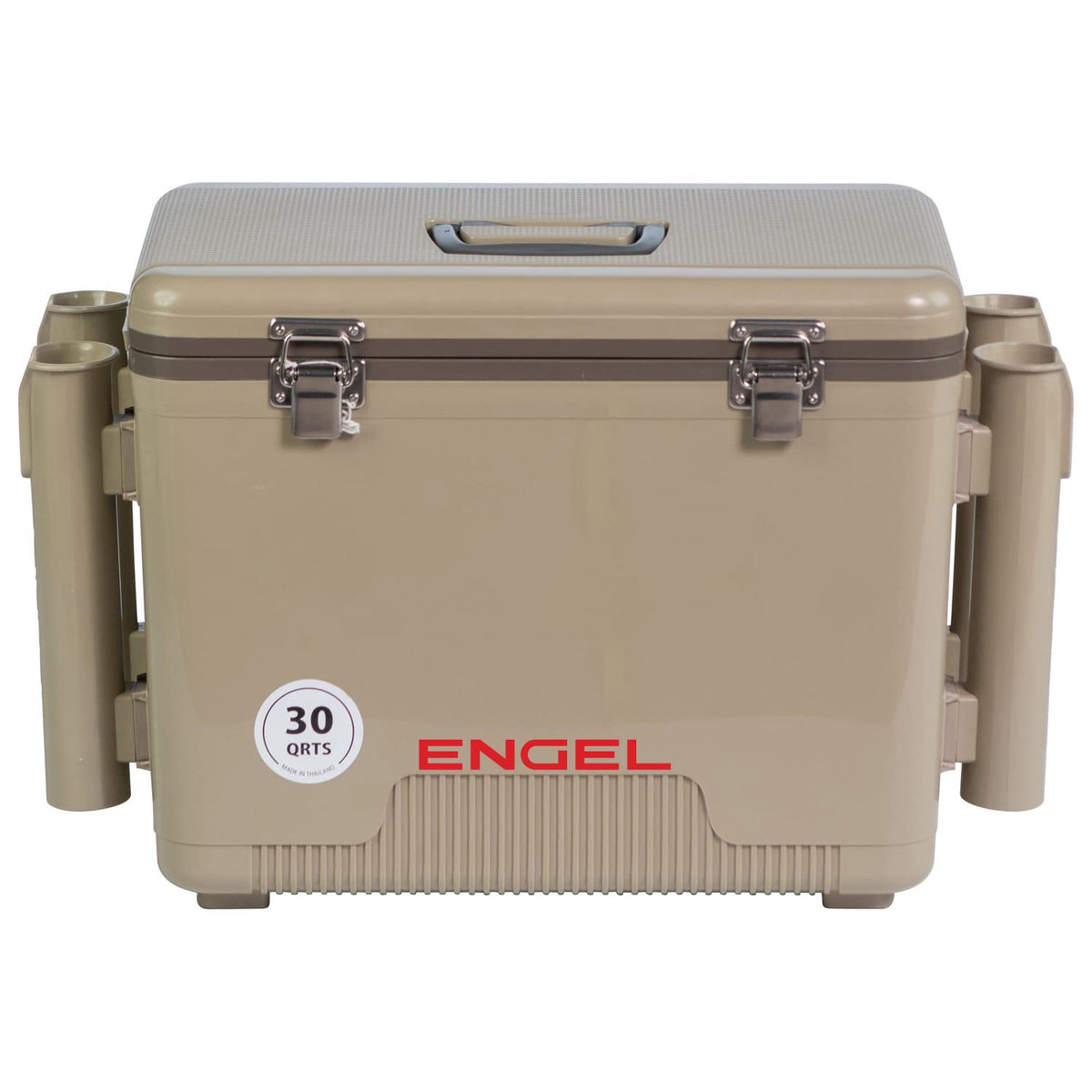 Engel UC30 Leak-Proof, Air Tight, Fishing Drybox Cooler with Built-in Fishing Rod Holders, Also Makes The Perfect Hard Shell Lunchbox for Men and Women