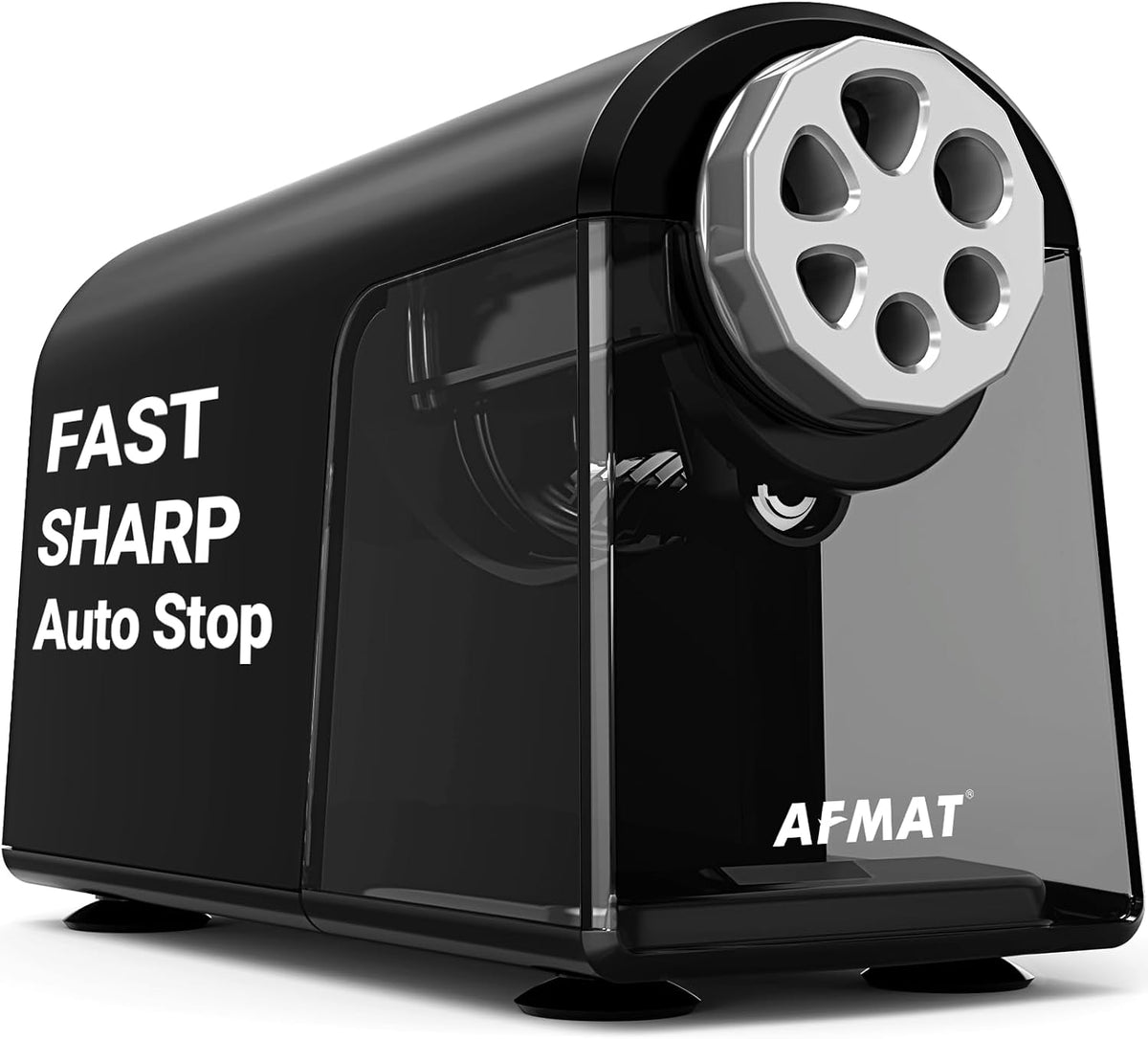 AFMAT 6 Holes Electric Pencil Sharpener and Heavy Duty Electric Pencil Sharpener for 6-11mm Pencils