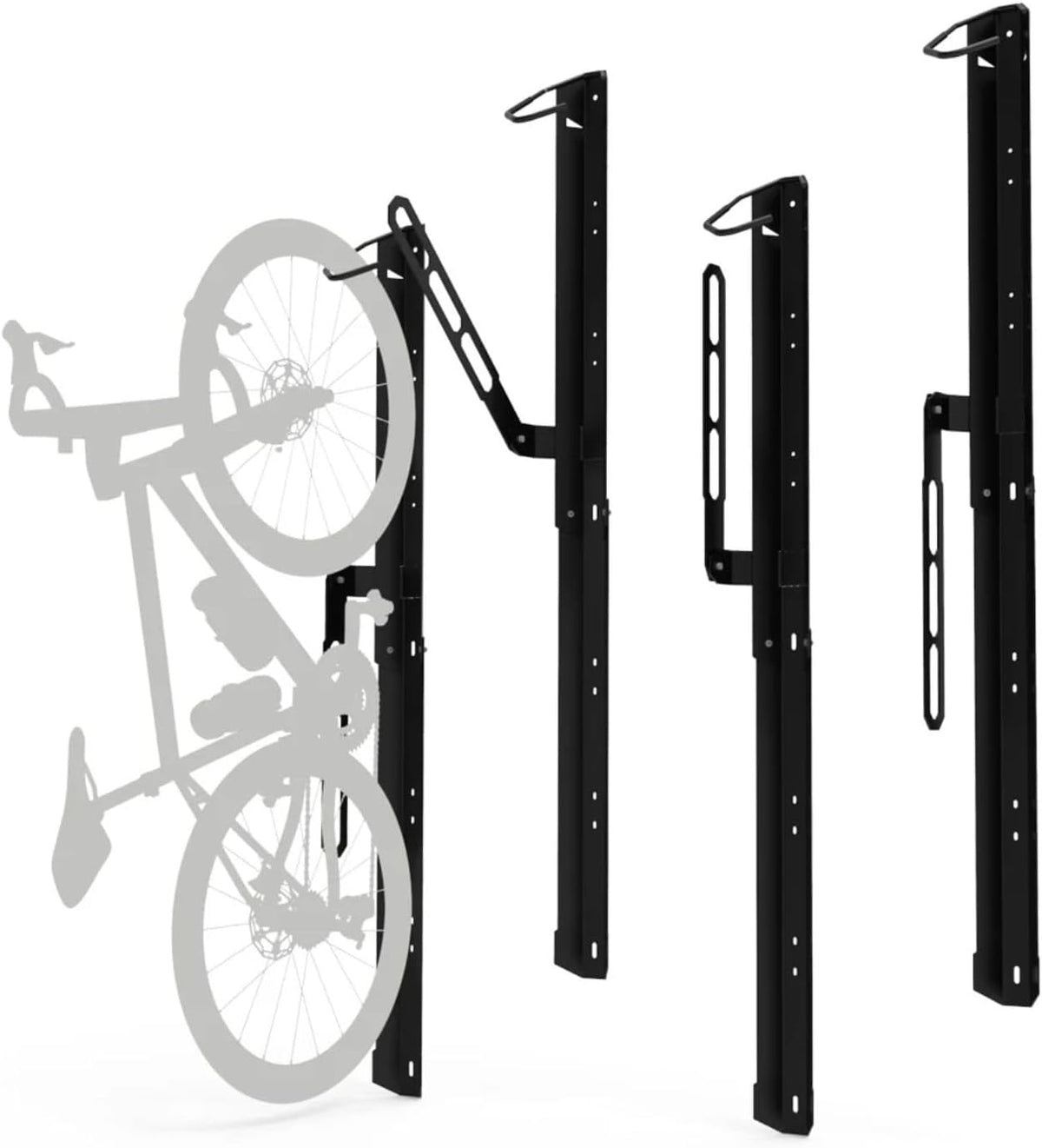 Saris Bike Trac Industrial Strength Vertical Bike Rack, Space Saving Bike Storage, Wheel Track, Full Length Tray, Perfect for Garage, Bike Hanger