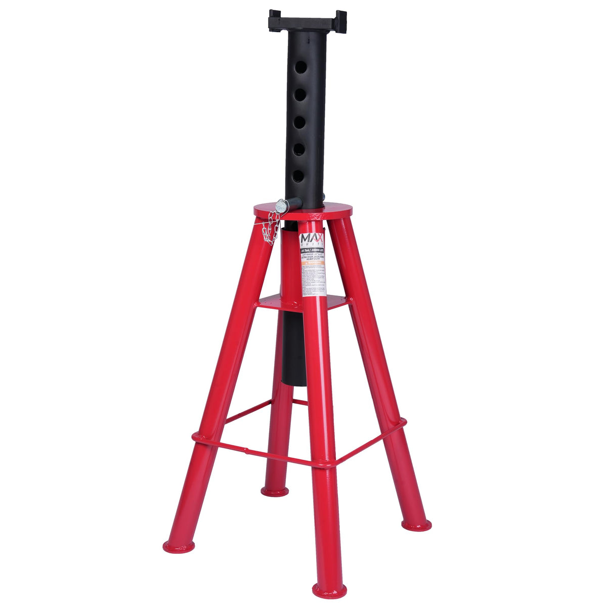 Maxority 10 Ton (20,000 lbs) Capacity Heavy-Duty Medium Profile Pin Type Adjustable Jack Stand for Trucks & Equipment, 1 Pair