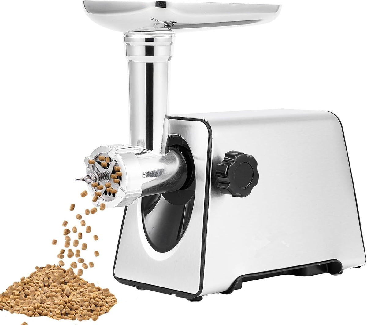 YUCHENGTECH Electric Animal Feed Food Pellet Machine Electric Pet Pellet Food Mell Making Machine for Making Cat Dog Bird Fish Feed with 3mm/5mm/7mm/9mm Molds 110V