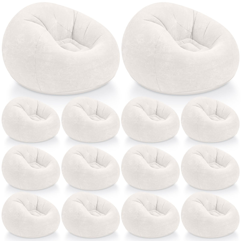 Realspring Inflatable Bean Bag Chairs,Coffee,4 Pcs