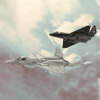 1/35 Scale YF-23 Grey Ghost Fighter Building Blocks Set, Military Aircraft Model Assembly Kits, Collectible Military-Themed Display for Collectors & Enthusiasts, MOC-177282 (2185PCS)