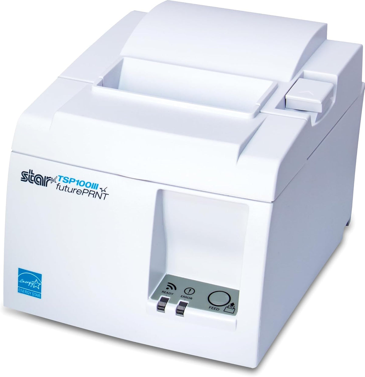 Star Micronics TSP143IIIU USB Thermal Receipt Printer with Device and Mfi USB Ports, Auto-cutter, and Internal Power Supply - White