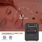 VOLTORB Freestanding Portable Electric Space Heater for Bedroom or Indoor Use with LED Display, Remote Control, and Fan Only Mode, Black