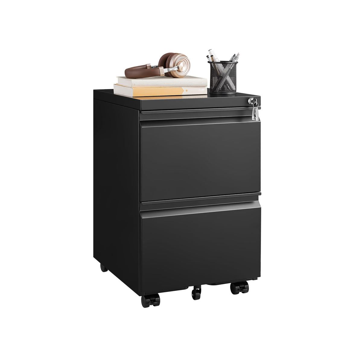 Guizeeopo Metal Storage Cabinet with Adjustable Shelves, Garage Storage Cabinets with Doors and Shelves, File Cabinets for Home Office, Kitchen Pantry Cabinet, 71'H, Black