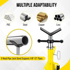 2PCS Pipe Jack Stand, 2500LB Carbon Steel Heavy Duty Pipe Stand,