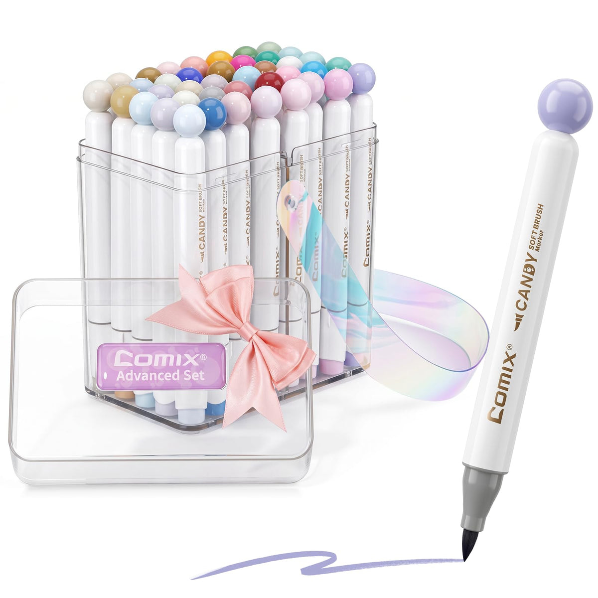 Comix Alcohol Markers Brush Tip, Art Markers 120 Professional Colors