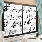 Modern Musical Notes Window Privacy Film 31.5Wx55.1L inch x 2pcs
