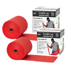 CanDo Twin-Pak Latex-Free Exercise Band, Red, 100 Yard