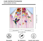 Graffiti Hummingbirds Window Privacy Film 31.5Wx55.1L inch x 2pcs