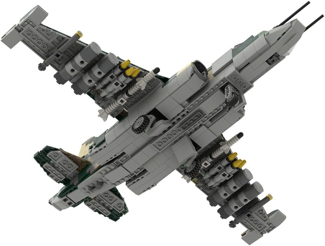 Military Fighter Series Model Block Set, Sukhoi Su-25 Aircraft Model MOC Building Blocks Set, Creative Construction Toy for Adults (900PCS), 93313398611ULADYWV